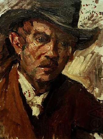 Selbstportrat mit schwarzem Hut, Lovis Corinth